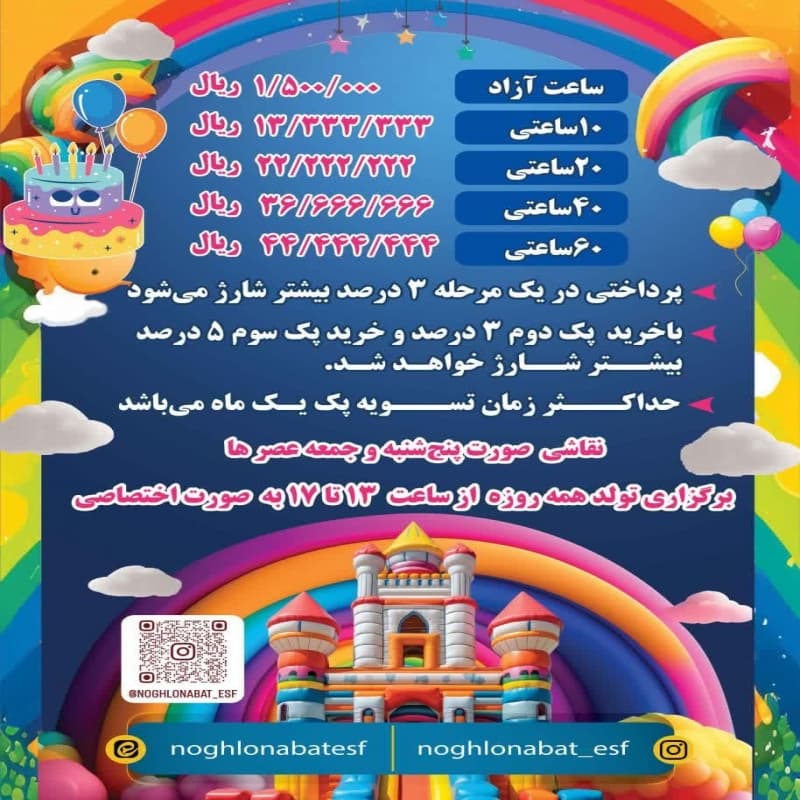 مجموعه تفریحی و آموزشی کودکستان و خانه بازی نقل و نبات
